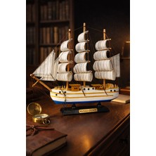 Biton Toptan Kişiye Isme Özel Büyük Boy El Yapımı Ahşap Yelkenli Gemi Maketi 33 x 33 cm – Premium Hediyelik 531 A