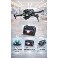 FaroxTech Profesyonel Görünümlü Işıklı Drone ve Otomatik Engelden Kaçınma Görüntü Aktarımlı Akıllı Kumandalı