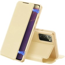 Daniska Dux Ducis Sm Galaxy Note 20 Kılıf Kapaklı Flip Cover Kılıf Skin Pro Series KILIF-(5775)
