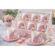 Leylart Zuccı  6 Kişilik Fincan Takımı Pembe