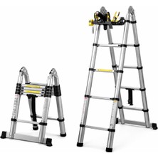 Ayt Sunup SN-29682 3.2+3.2 Metre Teleskopik Merdiven Karavan Port Tavan Çadır Tekne Katlanır Alüminyum