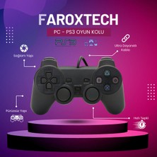 FaroxTech Pc - Ps3 Uyumlu Oyun Kolu - Hızlı Tepki - Kurulum Gerektirmez - Tak Çalıştır - Fifa Pes Uyumlu