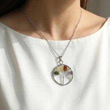 Taş Sandığı Koç Burcu Hayat Ağacı Kolye - Paslanmaz Çelik