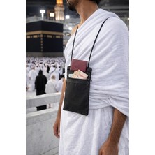 SHR Tasarım Hac ve Umre Boyun Çantası – Pasaport Para Telefon Taşıma Çantası – Fermuarlı Seyahat Çantası