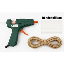 Tudor 20 W Silikon Tabancası + 10 Adet Silikon + 1 Metre Jut Halat Seti