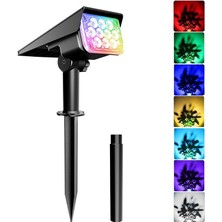 Gaman Solar LED Bahçe Aydınlatması - Renk Değiştiren Bahçe Lambası, Su Geçirmez Dekoratif Peyzaj Işığı