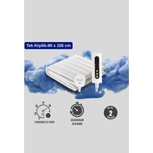 Grej Q'slimtime- Yeni Seri Tek Kişilik Elektrikli Alt Battaniye - 80X155 cm - 9 Kademe/zaman Ayarlı