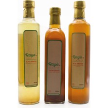 Raya Organik Organik Elma Sirkesi 500 Ml, Alıç Sirkesi 500 Ml, Üzüm Sirkesi 500 ml Set