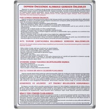 Panda Deprem Öncesi Levha (Alüminyum Çerçeve)