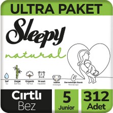 Sleepy 5 Beden Natural Bebek Bezi Ultra Paket 78X4 312 Adet