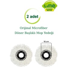 Özbience Yedek Döner Başlıklı Mop Paspas Takımı, Orijinal Microfiber, 2’li Set