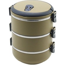 Die Grup Kahverengi 3lü Sefer Tası Saklama Kabı 1.8lt