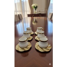 Leylart Sultan Gold Kahve Takımı 6 Kişilik