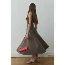 Suud Collection Kahverengi Sarah Kloş Elbise
