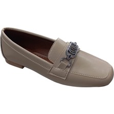 Modayak Tfm Vizon Beyaz Kemer Tokalı  Cilt  Kadın Babet