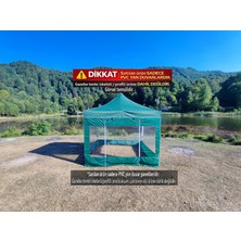 Atabay Outdoor Gazebo Tente PVC Yan Duvar Seti (1 Kapı Girişli) (Tente ve Üst Kumaş Dahil Değildir)