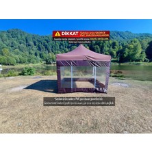Atabay Outdoor Gazebo Tente PVC Yan Duvar Seti (1 Kapı Girişli) (Tente ve Üst Kumaş Dahil Değildir)