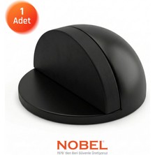 Nobel Yarımay Yapışkanlı Kapı Stoperi, Kapı Tamponu, Metal Kapı Stopu Durdurucu Tutucu Tutacağı Siyah