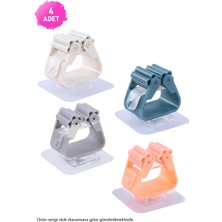 Özbience 4'lü Fırça ve Mop Askısı Seti, Çok Amaçlı Banyo ve Temizlik Askısı