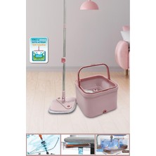 Özbience Döner Başlıklı Mikrofiber Kare Temizlik Mop Seti, Pratik ve Etkili Kullanım