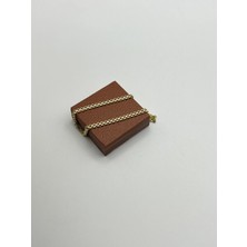 Badiva.co cm 14K Gold 3mm Hasır Bileklik 19CM