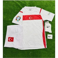 Alaturka Mix Türkiye 2026 Yunus Akgün 25 Çocuk Forması Beyaz 4 Lü Set