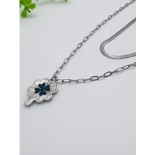 Badiva.co Ikili Çelik Kolye