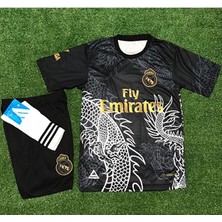 Alaturka Mix R̴e̴a̴l̴ ̴m̴a̴d̴r̴i̴d̴ 2026 Cristiano Ronaldo Siyah Dragon Desenli Çocuk Forması 4 Lü Set