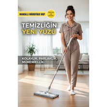Özbience Tak Kullan Mandallı Mop, Teleskopik Saplı, Pratik ve Temizliğe Uygun