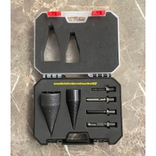 Dmr Bits Sds Şöminelik Kütük Yarma Vidası Odun Ayırma Kütük Ayırma Aparatı Seti 6pcs