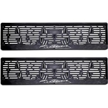 Hayat Store K.atatürk Imzalı Plastik Plakalık Plaka Altlığı Çıtalı 2'li Beyaz