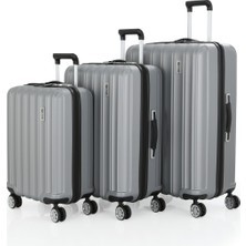 Mçs Kırılmaz 3'lü Valiz Seti - Tsa Kilit, Darbeye Dayanıklı