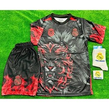 Alaturka Mix R.madrid/ Ronaldo 2026 Özel Lion Aslanlı Alevli Çocuk Forması 4 Lü Set