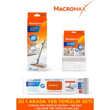 Özbience Pratik 3’ü 1 Arada Yer Temizlik Seti Paspas ve Kova Takımı