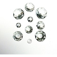 Allians 14MM Şeffaf Octagon Avize Taşı 100 Adet, Dekoratif ve Parlak Tasarım