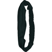 Lastikli Bandana Paraşüt Model Saç Bandı Koyu Yeşil