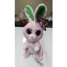 BNG STR Peluş Büyük Parlak Gözlü Pembe Tavşan 15 cm