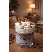 Calinda Candles Kahve Kokulu Kremalı Mum | Çikolata & Kahve Detaylı %100 Soya Wax El Yapımı Dekoratif Mum