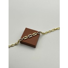 Badiva.co Xuping 14K Gold Kuyumcu Model Taşlı  Ataç Vip Bileklik (17+2)