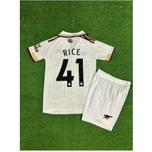 Alaturka Mix Arsenal 2025/26 Yeni Sezon Declan Rice Deplasman Çocuk Forması (Beyaz)