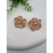 Badiva.co Çiçek Küpe (Pudra)