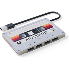 Mustard Retro 4 Girişli USB Çoğaltıcı