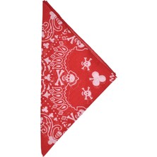 Bandana Kurukafa Desenli Kırmızı