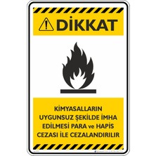 İsg Tabelam 25X35CM/DEKOTA/KIMYASALLARIN Imha Edilme Uyarısı