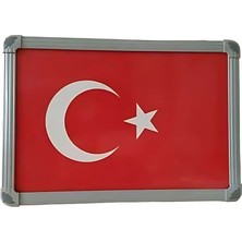 Panda Türk Bayrağı (Alüminyum Çerçeve) - 20X30CM