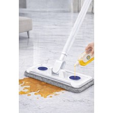 Özbience Mini Mikrofiber Temizlik Paspası, 360° Döner Başlık, Ayarlanabilir Sap