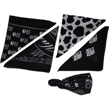 Kare ve Lastikli Bandana Seti