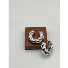 Badiva.co Yarım Halka Burgu Küpe 3cm