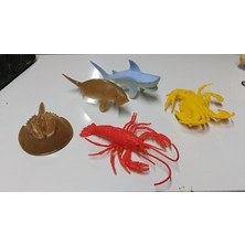 BNG STR Plastik Deniz Hayvanları Fok ve Köpek Balığı Yengeç Istakoz At Nalı 5 Parça