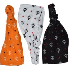 Lastikli Paraşüt Bandana Puantiyeli ve Çapa Desenli